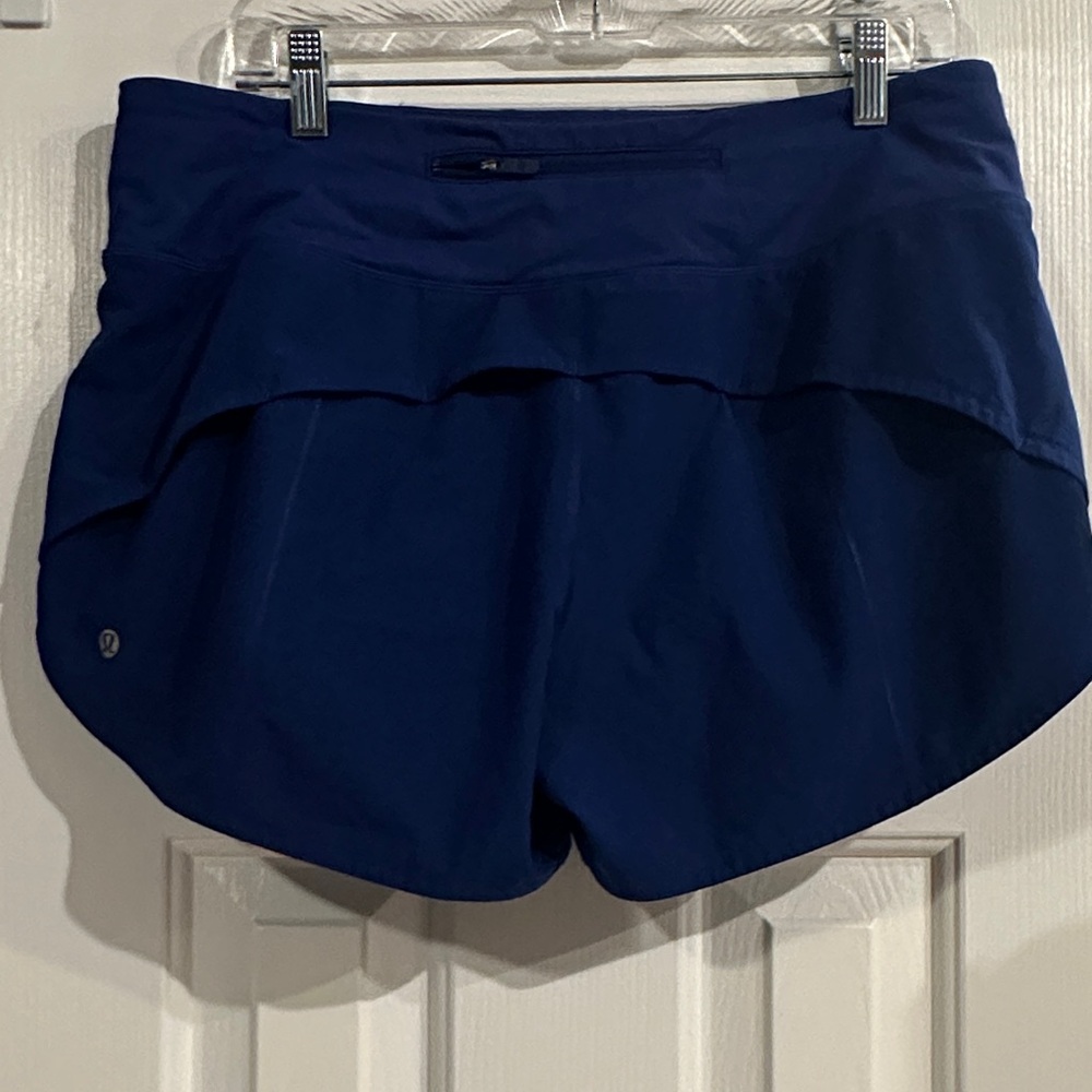 Lululemon Athletica Larkspur Blue Speed Up Short Long 4” Women’s 10 Running Gym - Picture 4 of 10